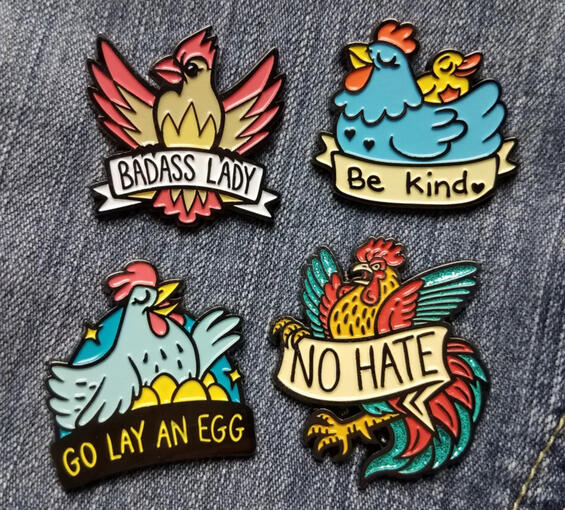Good Bird pins @ etsy